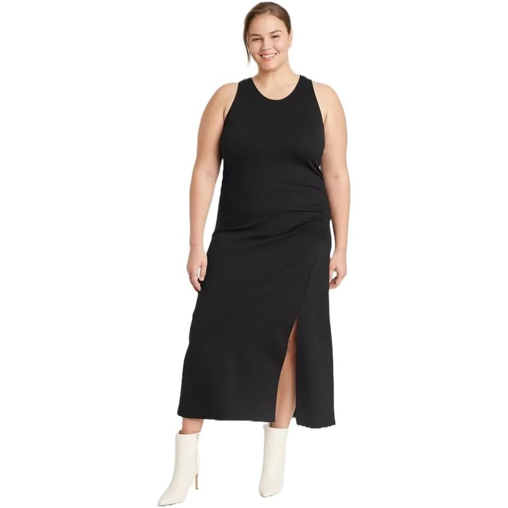 NEW A New Day Women's Sleeveless Ponte Racerback Maxi dress -  Black Size Medium - Picture 9 of 13